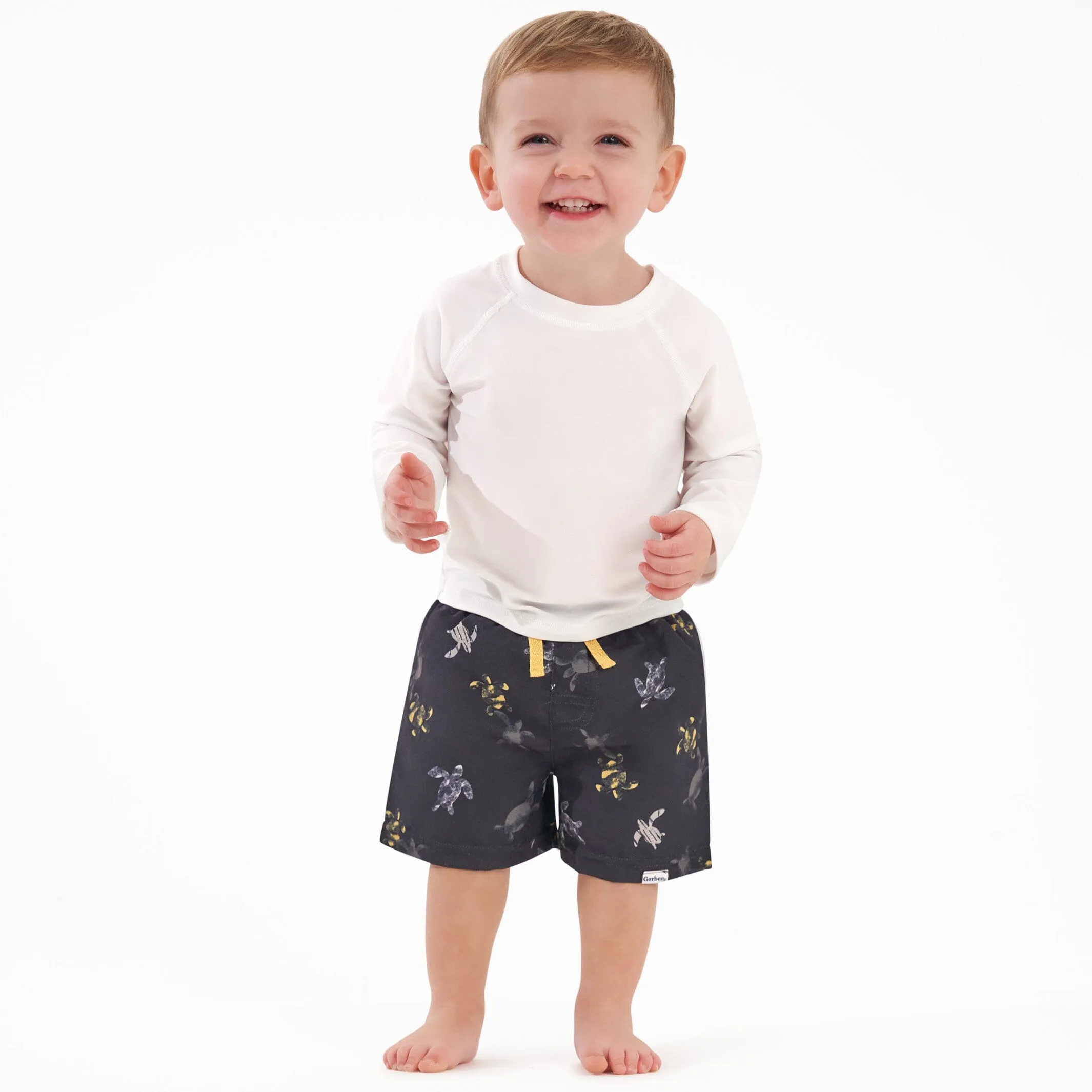 2-Pack Baby & Toddler Boys UPF 50  Turtles & Suns Swim Trunks