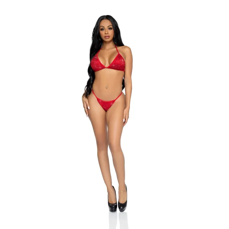 2 Pc Phoenix Bikini Set - Red- Medium