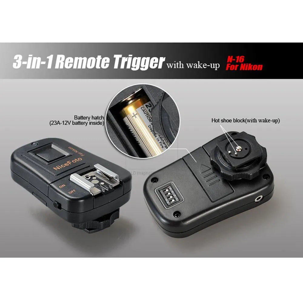 3-in-1 Remote Wireless Trigger for Nikon N-16