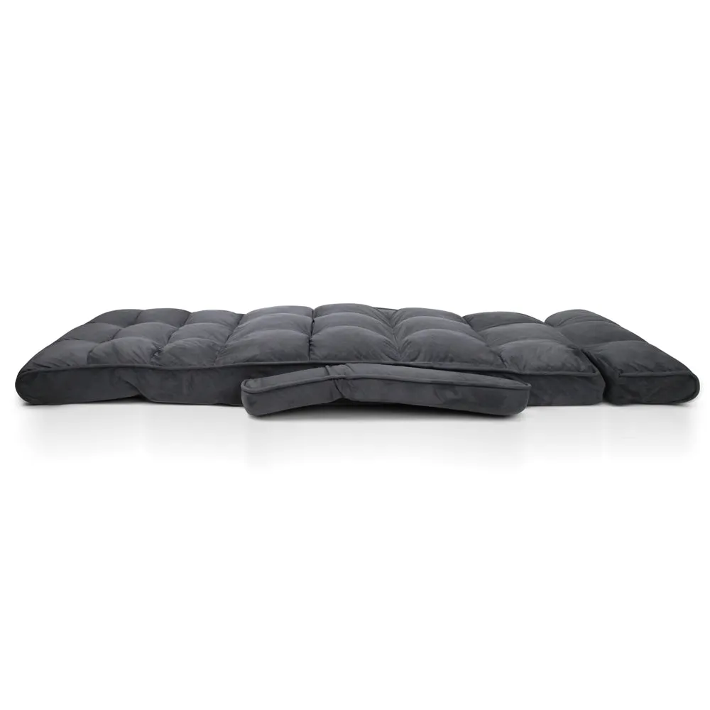 Adjustable Floor Lounge Sofa Bed with Armrest, Charcoal - Artiss