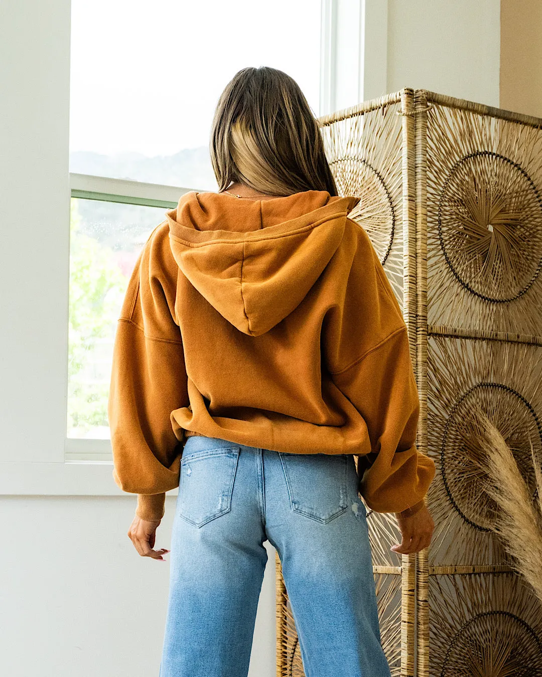 Maple Oversized Half-Zip Sweatshirt by Ampersand Ave - Cozy and Stylish