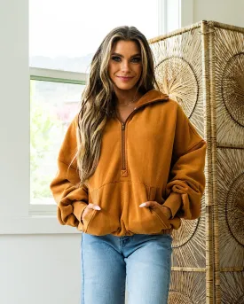 Maple Oversized Half-Zip Sweatshirt by Ampersand Ave - Cozy and Stylish