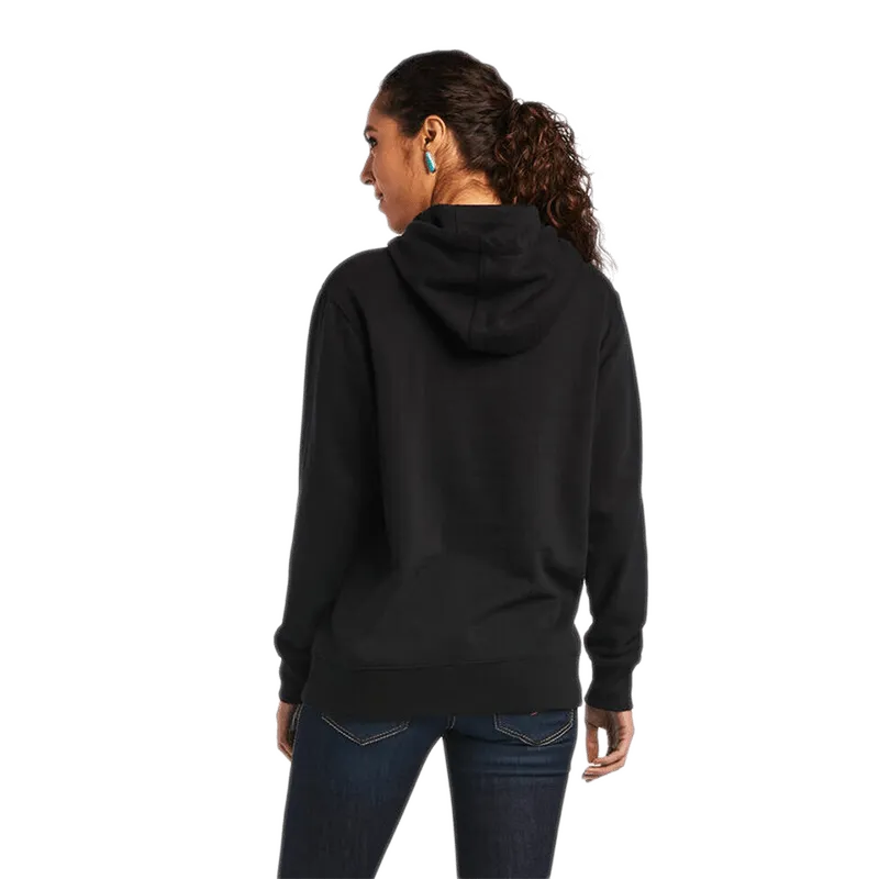 Ariat Women's Mexico Flag Logo Pullover Black Hoodie