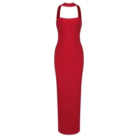 Arlene Cutout Halter Maxi Dress