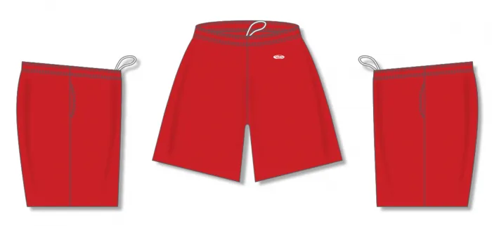 Athletic Knit (AK) BS1700M-005 Mens Red Basketball Shorts