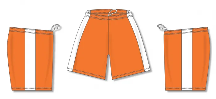 Athletic Knit (AK) BS9145L-238 Ladies Orange/White Pro Basketball Shorts