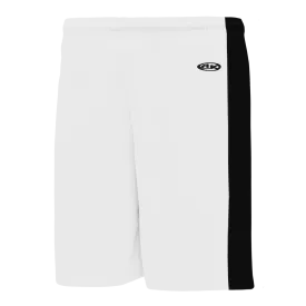 Athletic Knit (AK) BS9145M-222 Mens White/Black Pro Basketball Shorts