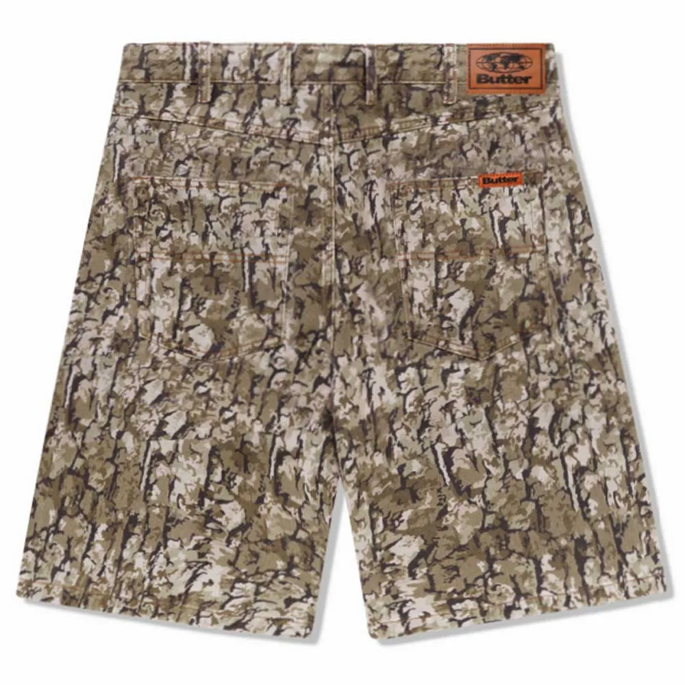 Bark Camo Tan Denim Shorts Butter Goods