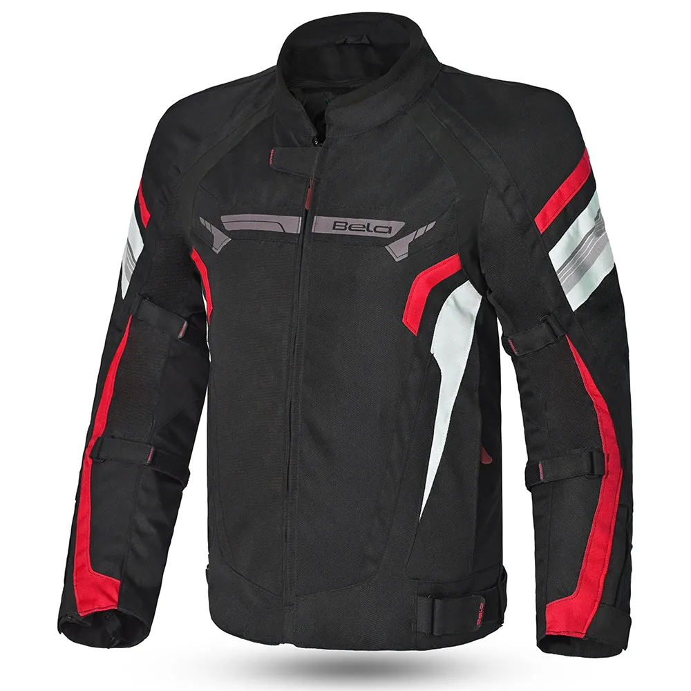 Bela Highland Man Textile Motorcycle Jacket  Black Red