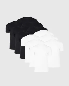 Black & White Short Sleeve Crew Neck 12-Pack