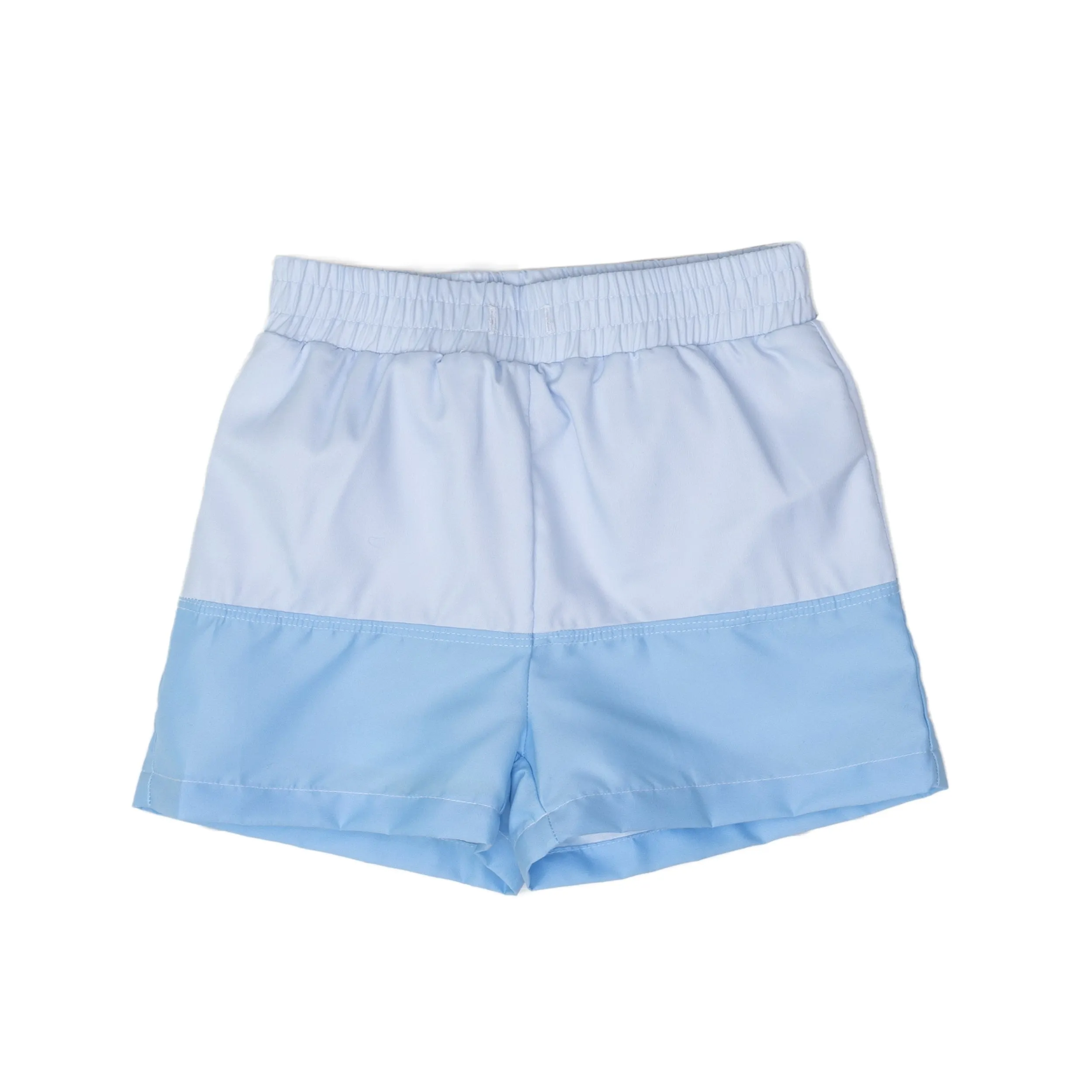 Boys Blue Colorblock Trunks UPF50