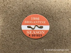 Brigantine 1986 Seasonal Beach Tag