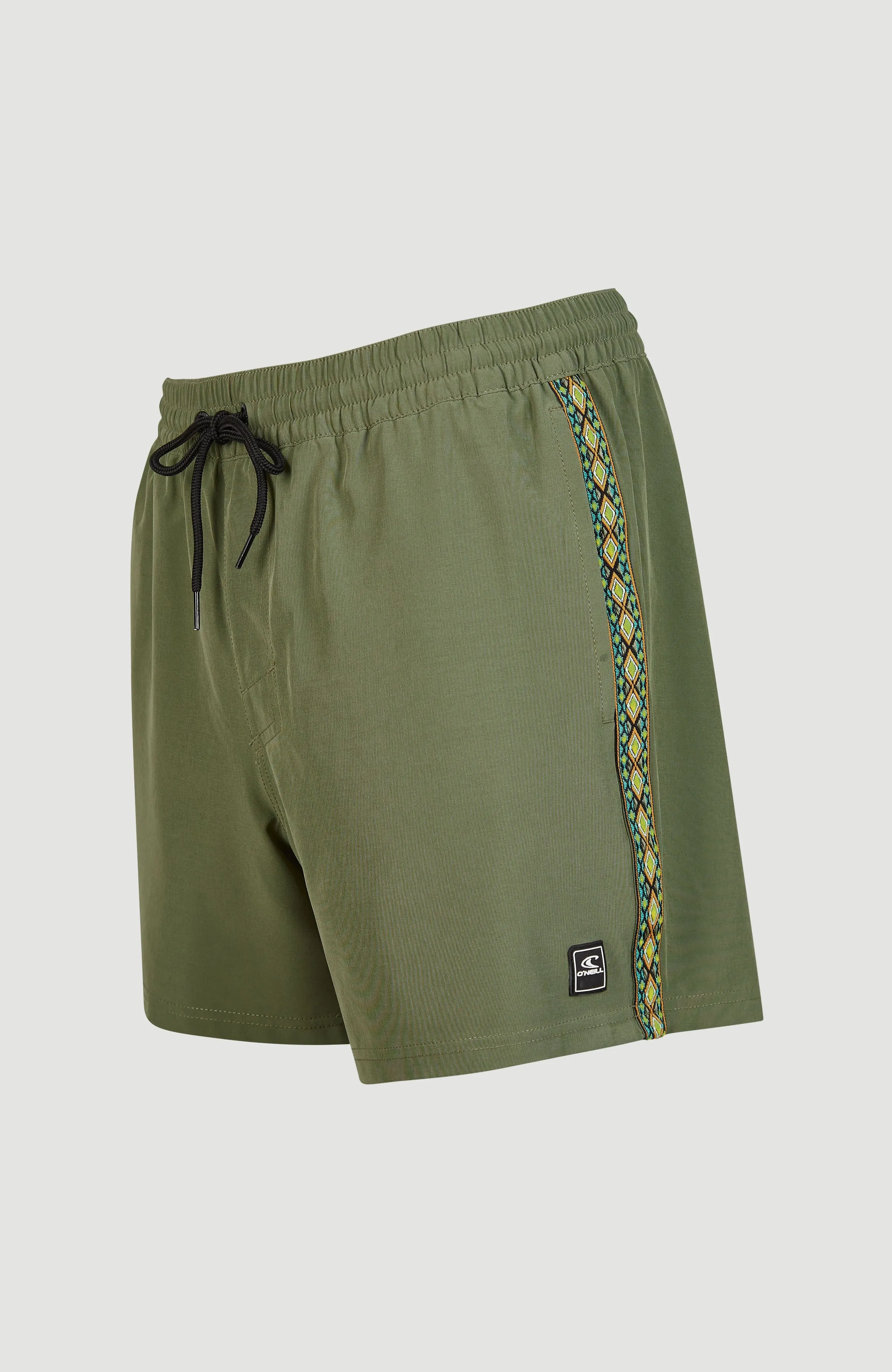 Cali Tape 15'' Swim Shorts | Deep Lichen Green