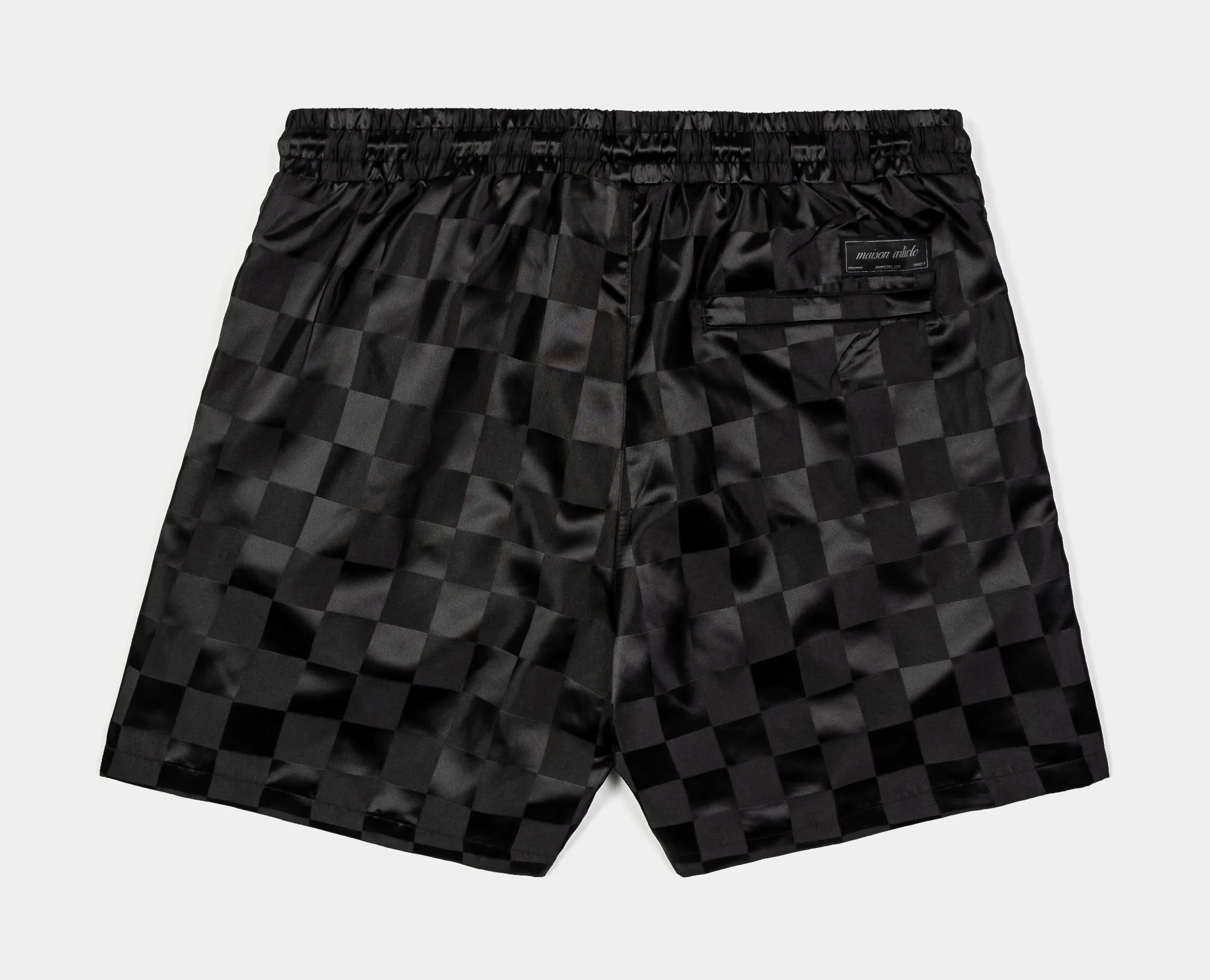 Checkered Basketball Mens Shorts (Black)