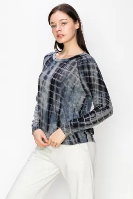 Cozy Tie Dye Sweatshirt - Indigo