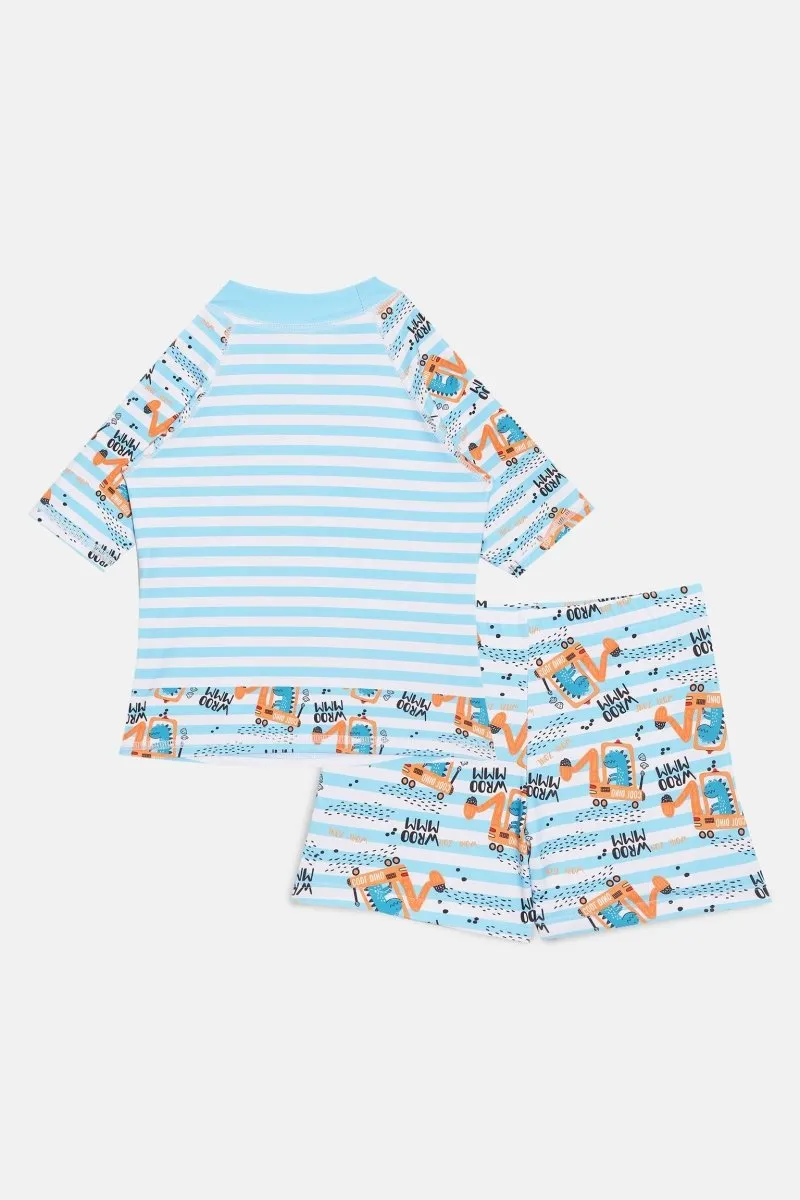 Digger Dino Boys T-shirt And Short Swim Set