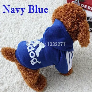 Dog Clothes Pets Coats Soft Cotton Puppy Dog Clothes Adidog Hoodies Clothes For Dog New 2016 Autumn Pet Products 7 Colors XS-XXL