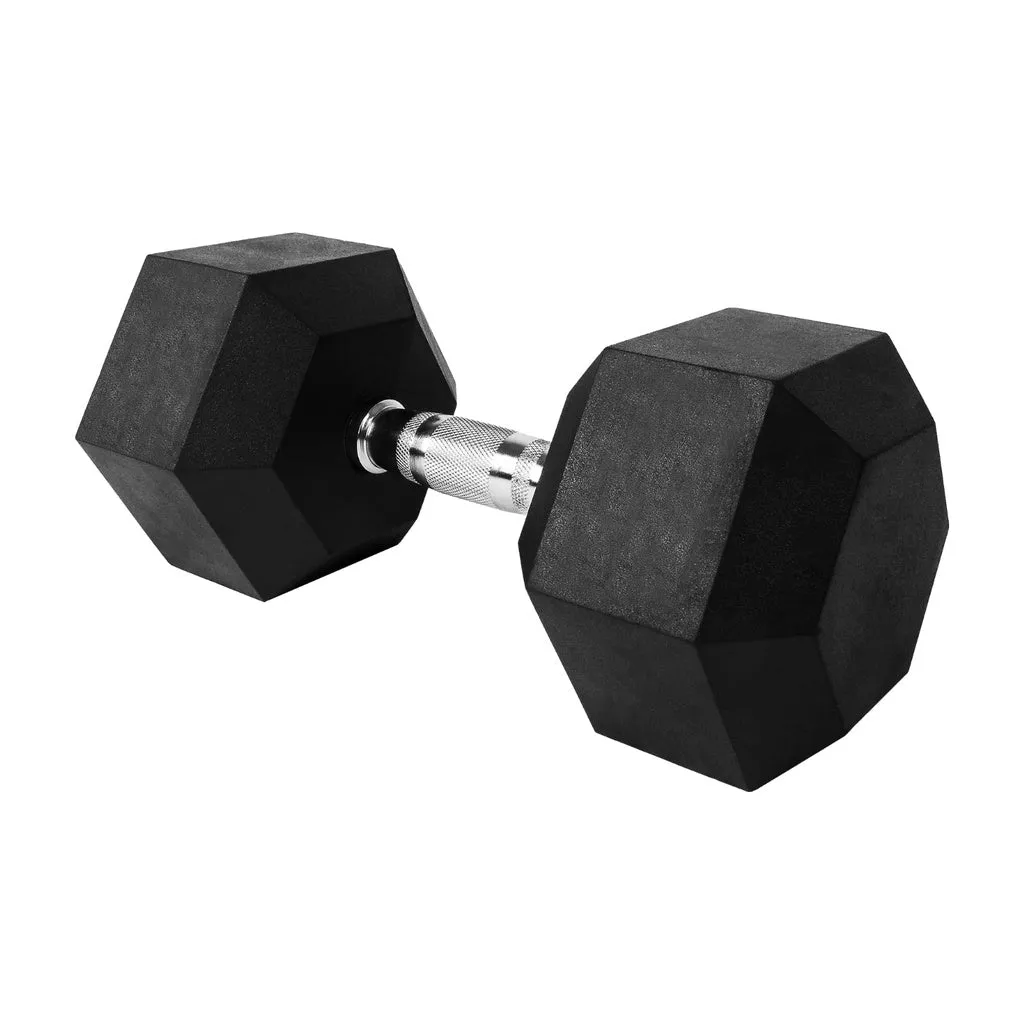 Durable Rubber Hex Dumbbells, 22.5kg - Optimal Grip | Verpeak