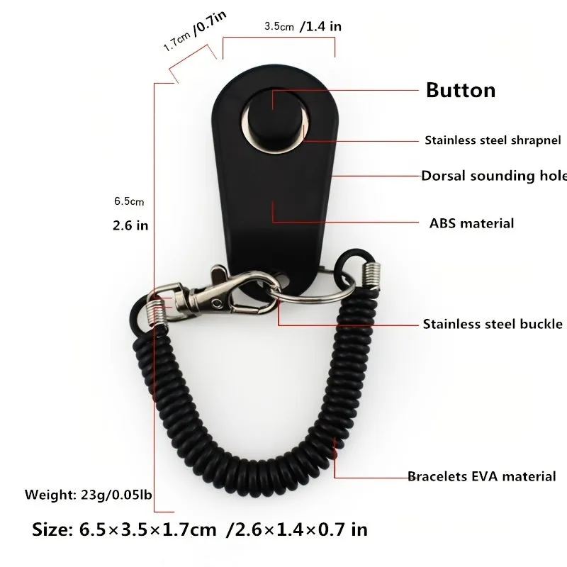 Effortless Pet Training Clicker with Wrist Strap for Dog and Cat