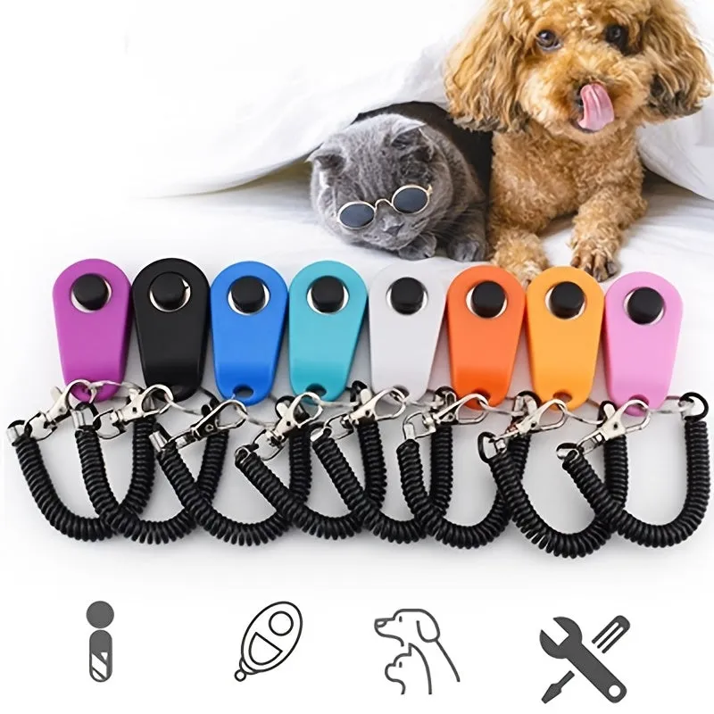 Effortless Pet Training Clicker with Wrist Strap for Dog and Cat