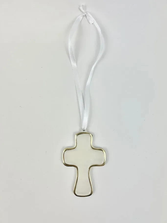 Encanto Athens Cream Cross Ornament