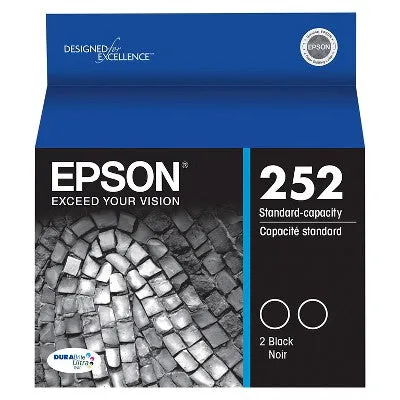 Epson 252 2pk Ink Cartridges - Black (T252120-D2)