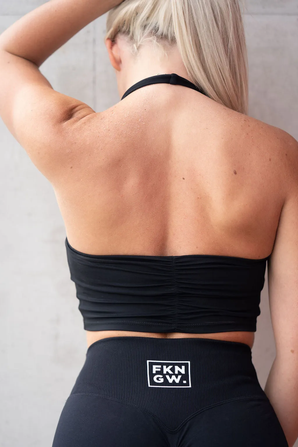 Flex | Women's Gym Halter Singlet Top | Black