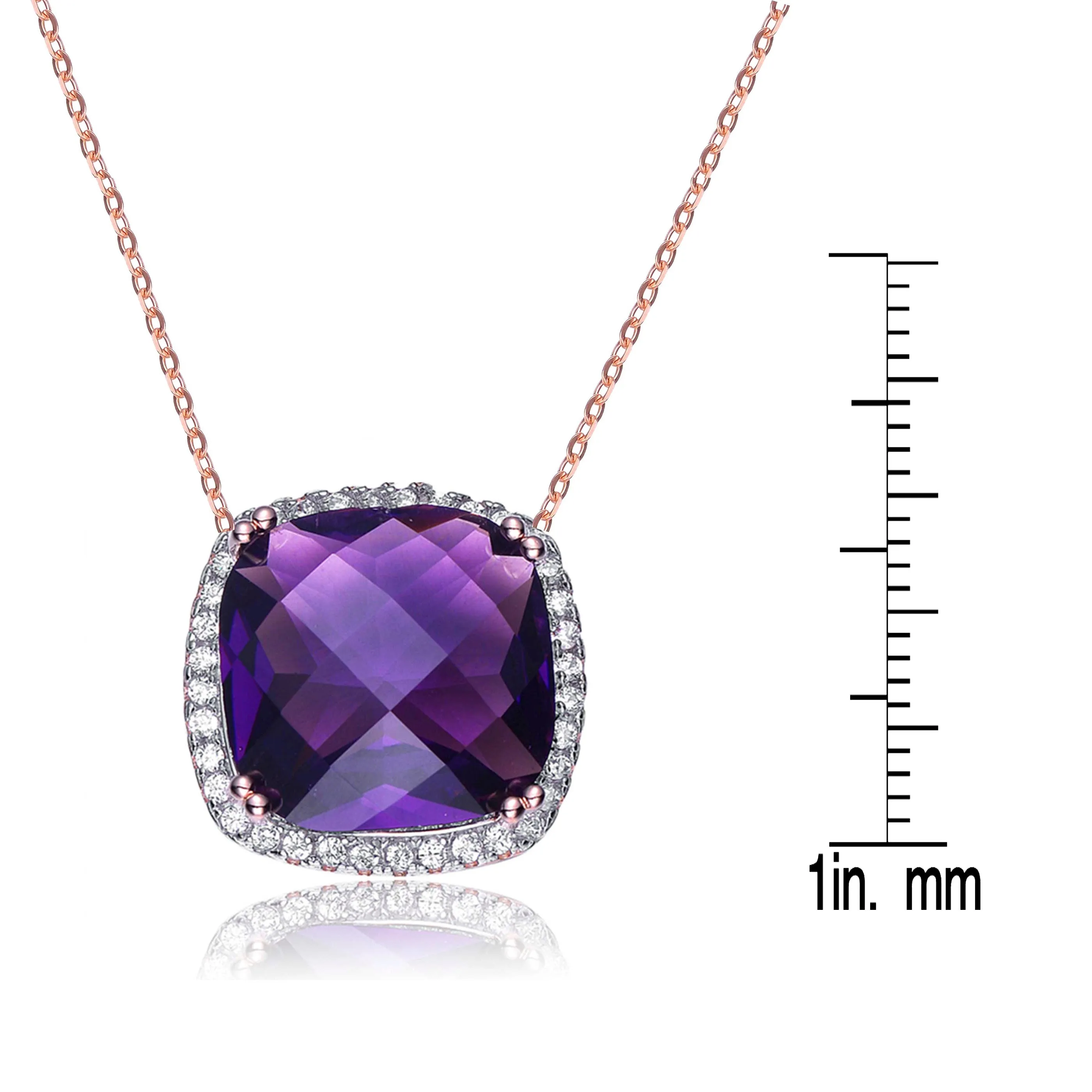 Gabrielle Purple Solitaire Pendant