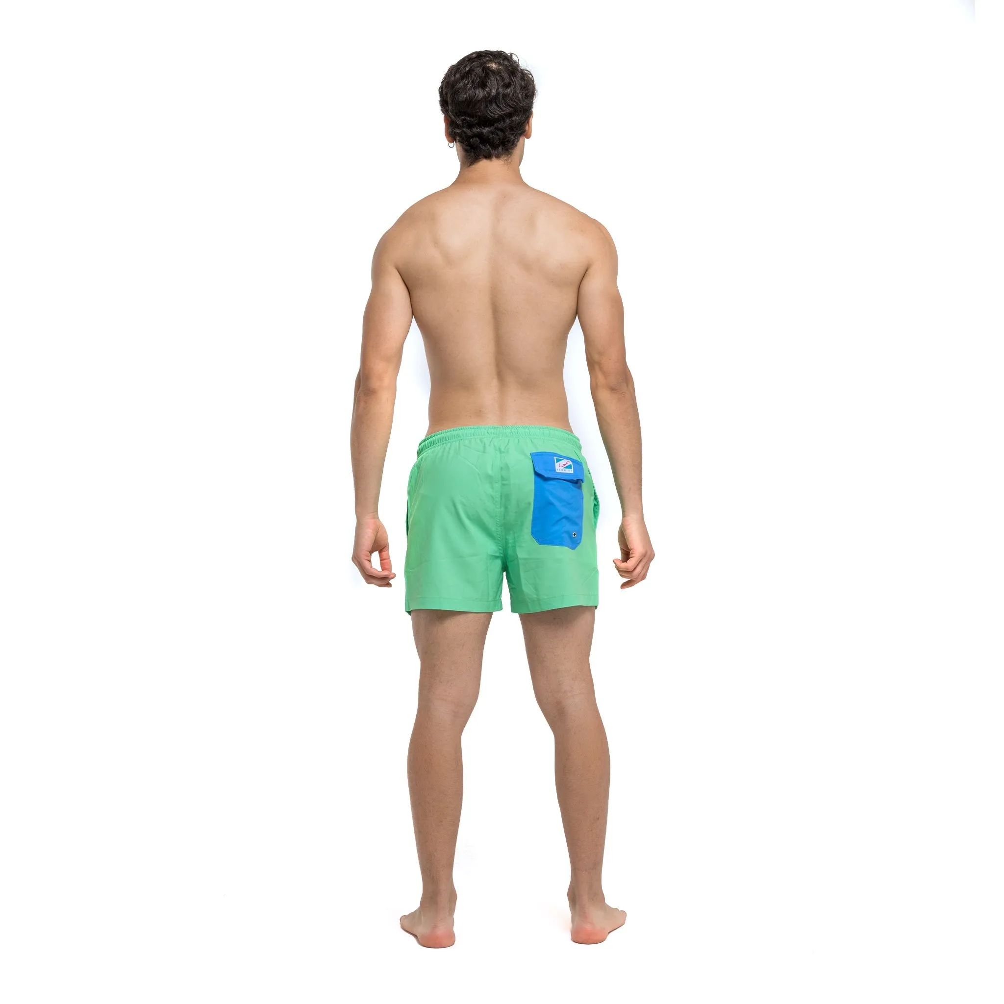 Green Blue Pocket - 3.5" Swim Trunks