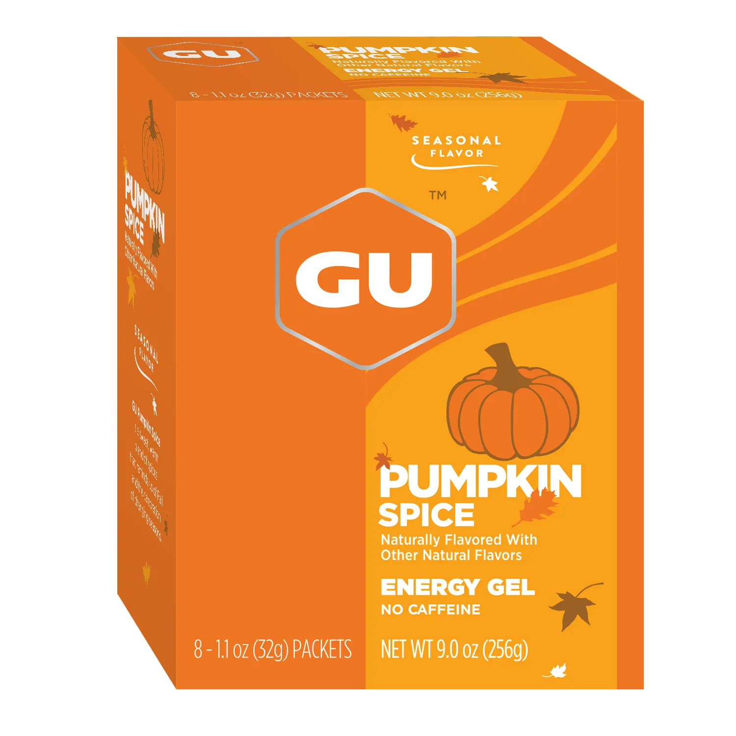 GU Pumpkin Spice Energy Gel (Seasonal Flavor) - Box of 8