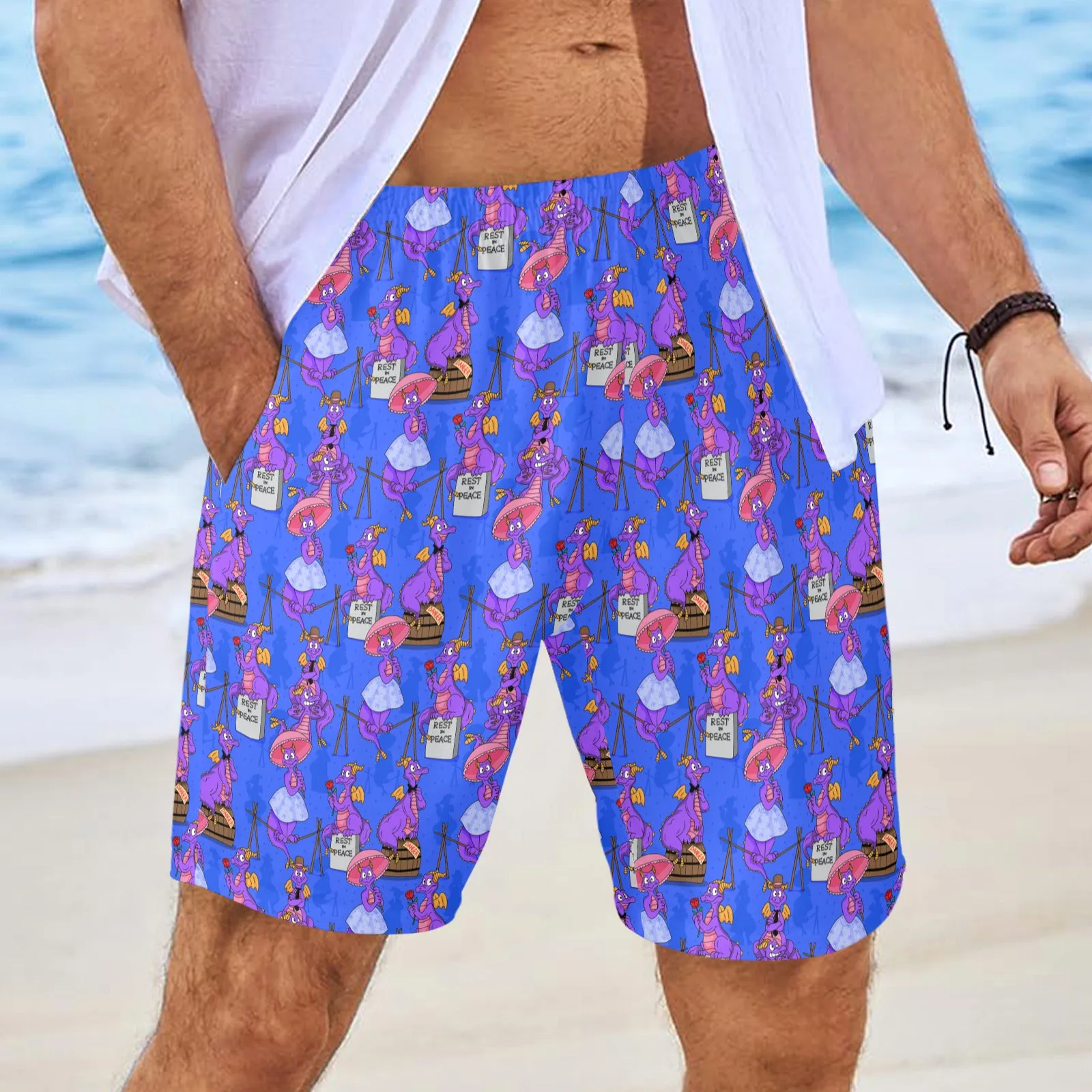 Haunted Mansion Figment Men's Swim Trunks Swimsuit