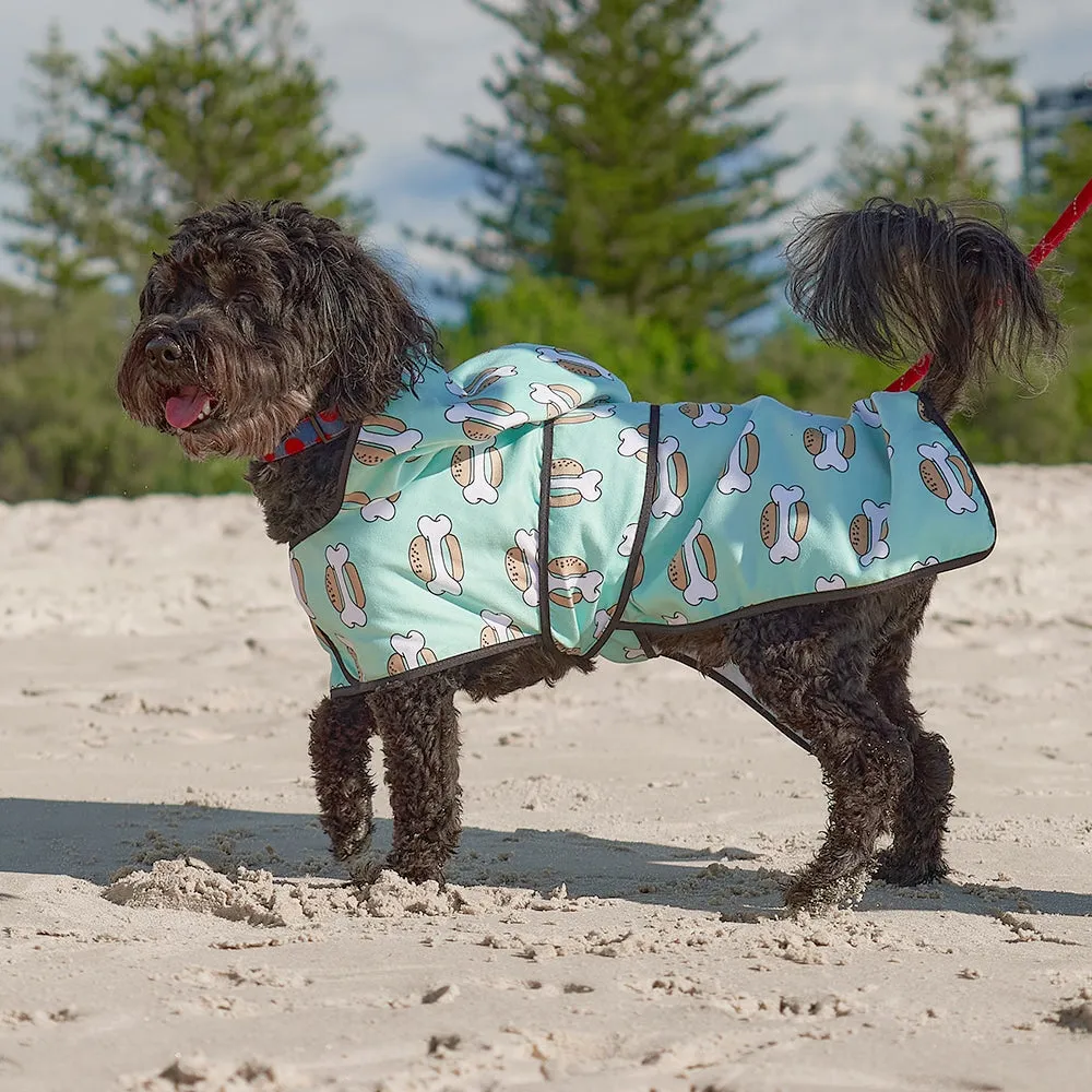 Hot Dog - Beach Hoodie Towel - Bone Burger