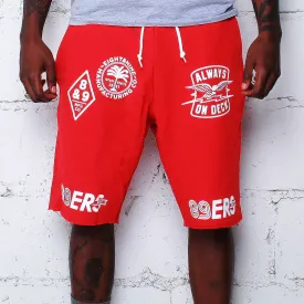 Kustom Life French Terry Shorts Red