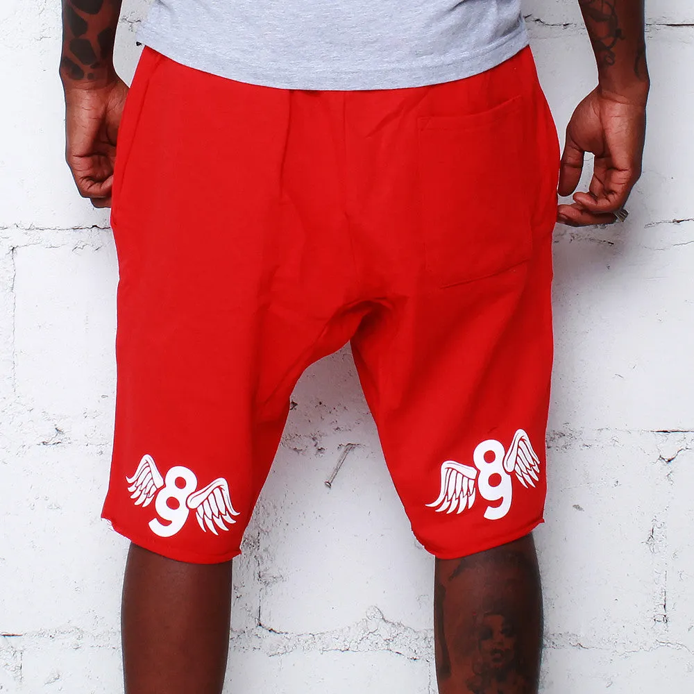 Kustom Life French Terry Shorts Red