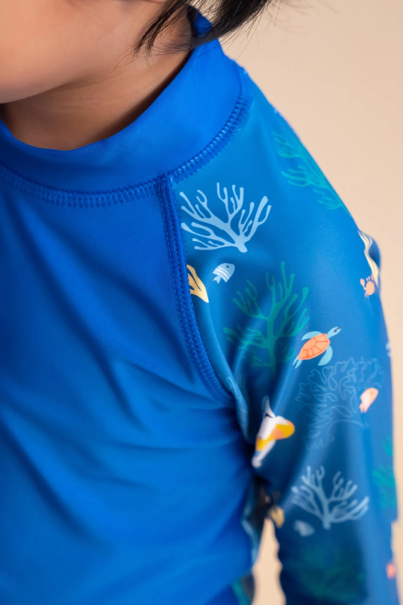 Long-Sleeve Rash Guard - Tropical Coral