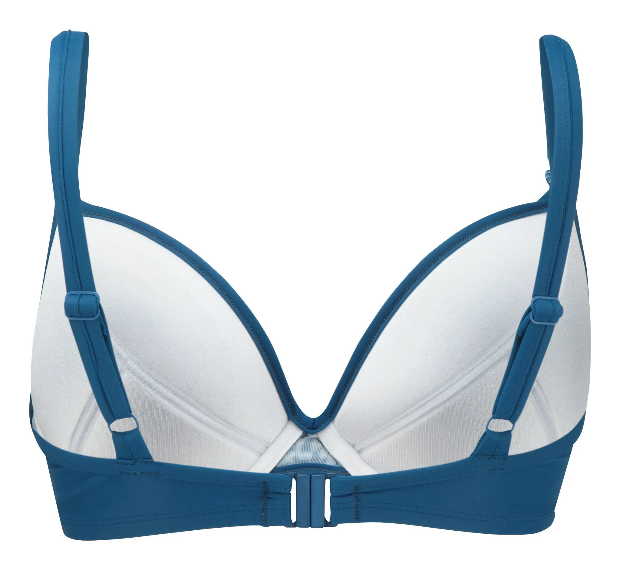 Marisa Blue Plunge Bikini Top - Panache Swim