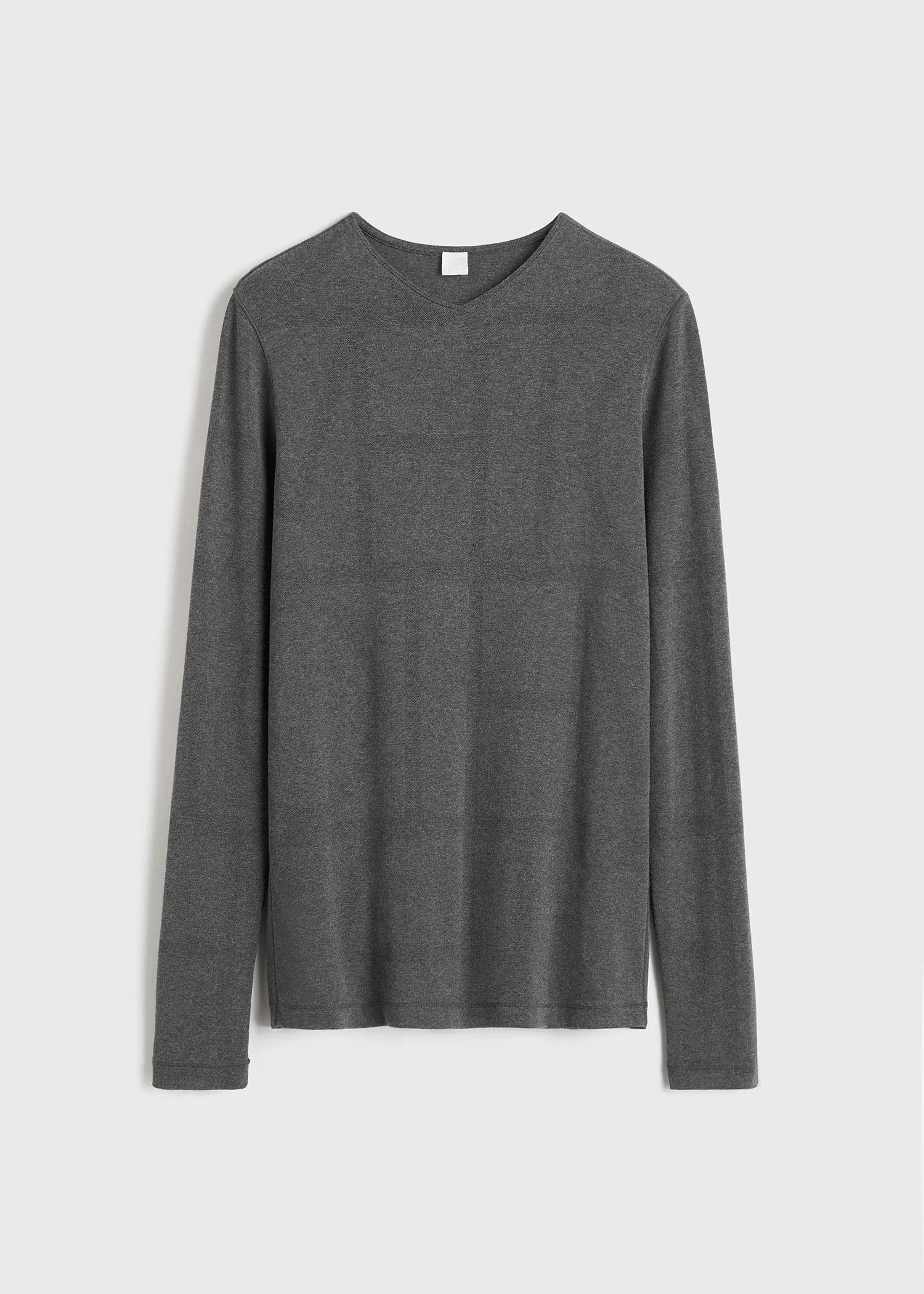 Monogram knit top dark grey melange