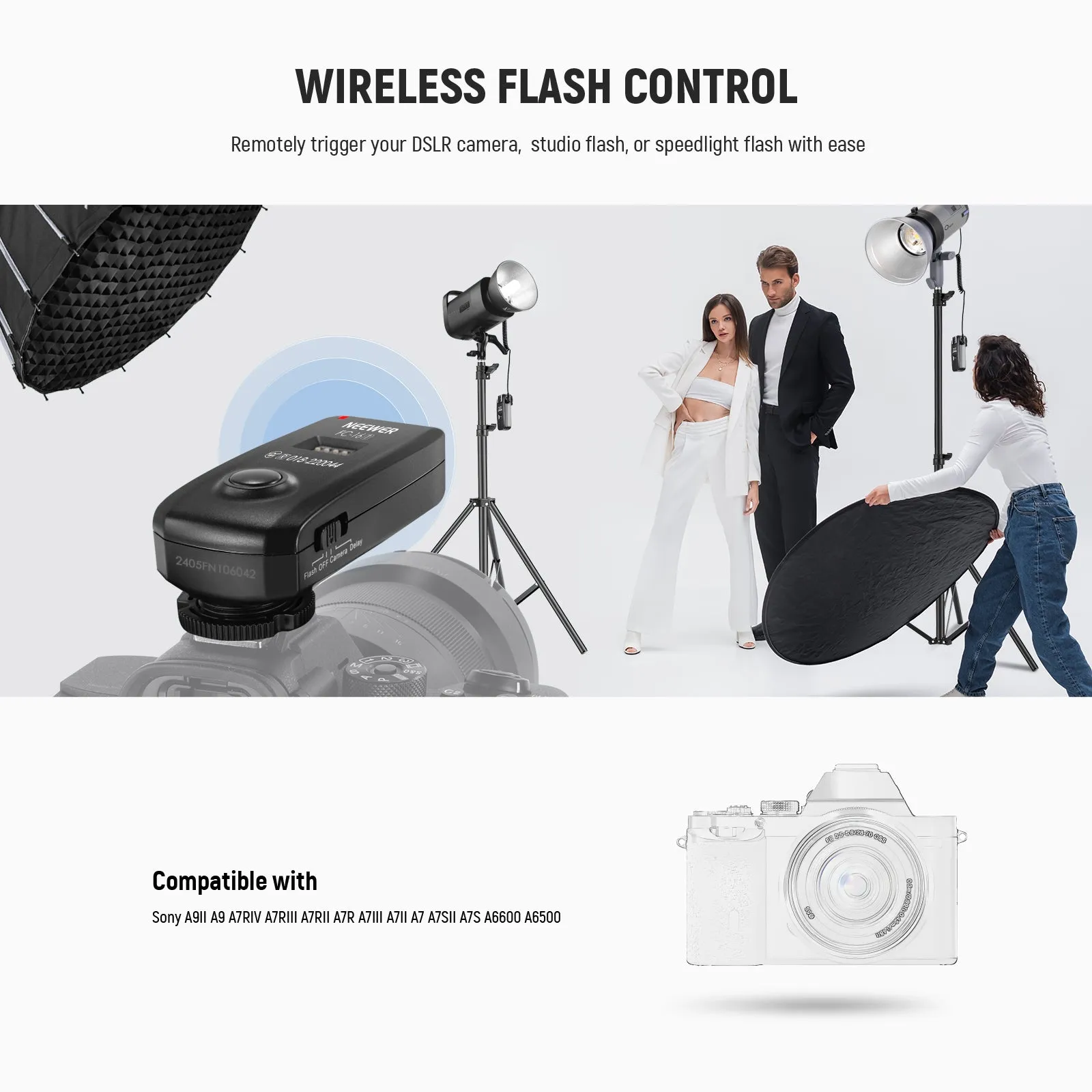 NEEWER FC-16 2.4G Wireless Flash Trigger for Sony Cameras