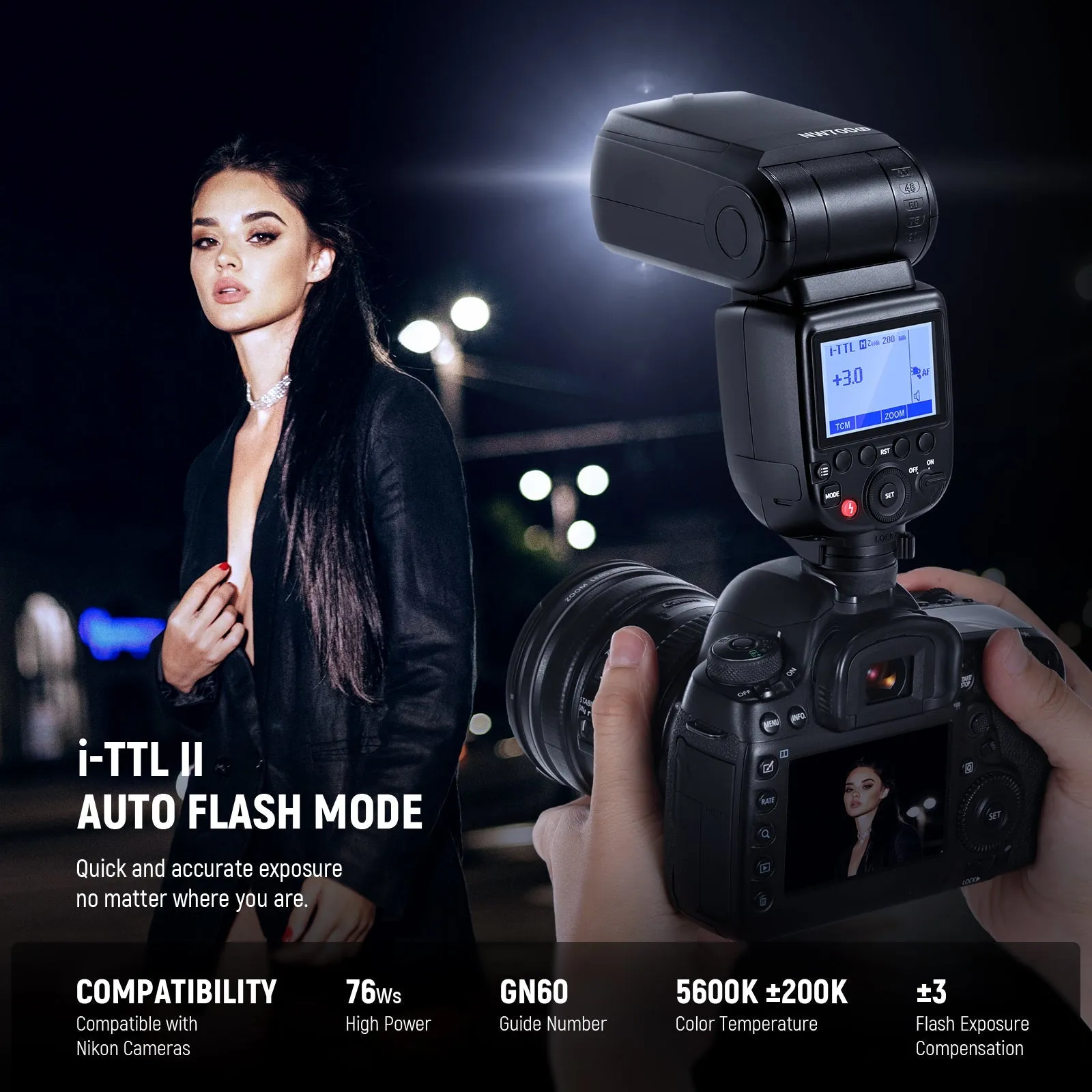 Neewer NW700 TTL High-Speed Sync Flash Speedlite for DSLR Cameras