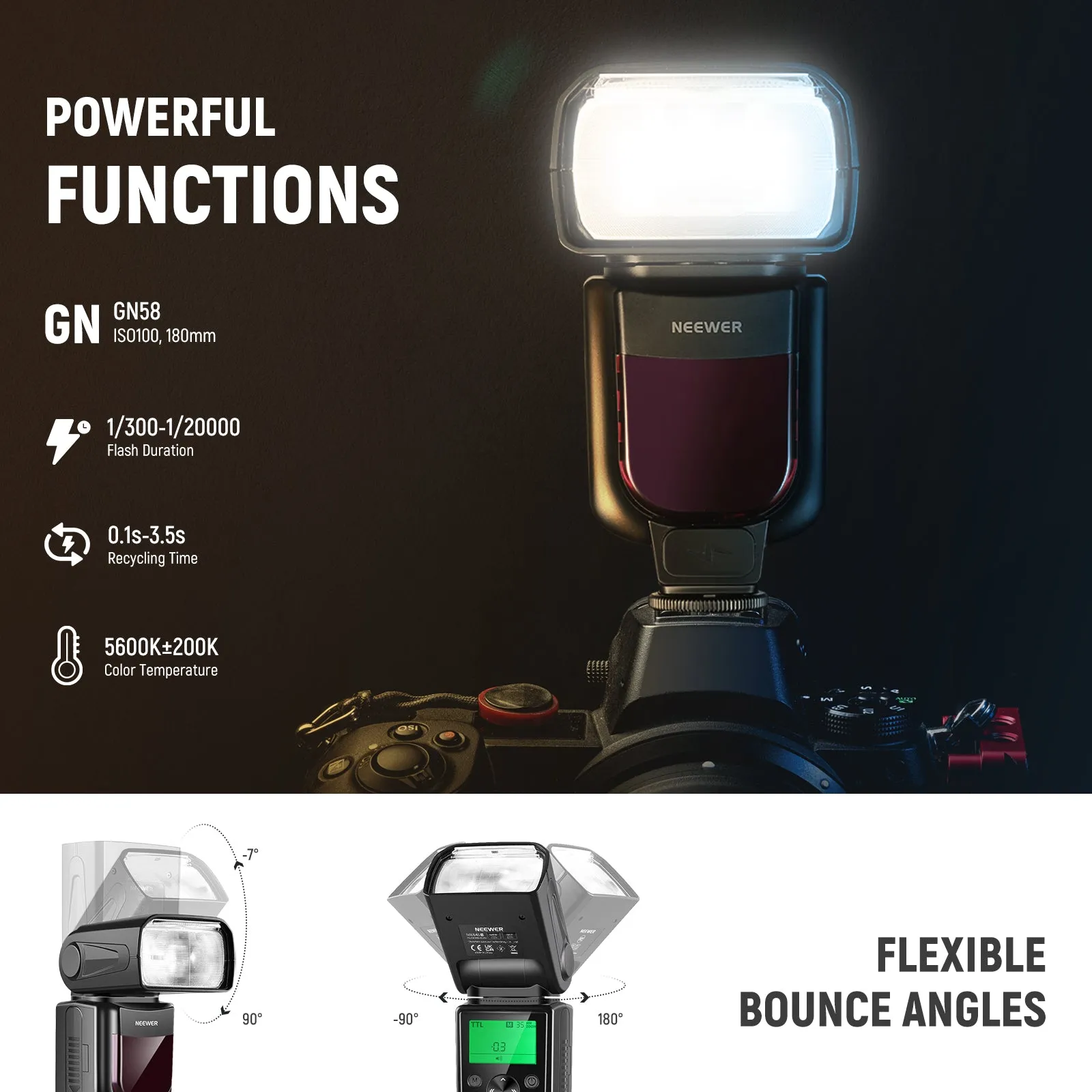 NEEWER Upgraded NW645II-N TTL Flash Speedlite