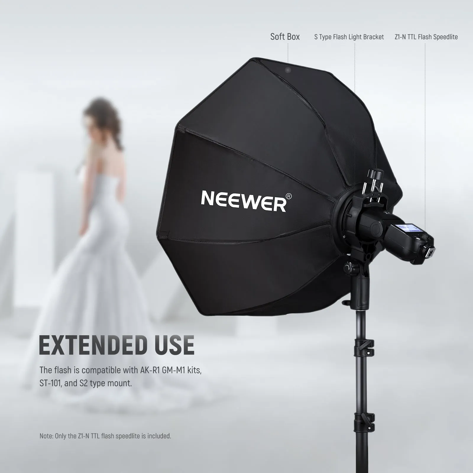 NEEWER Z1-N TTL Round Head Flash Speedlite for Nikon