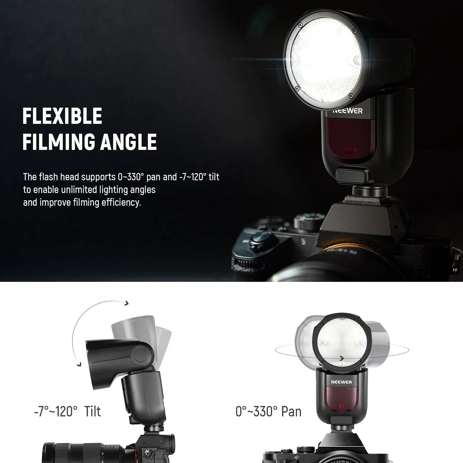 NEEWER Z1-S TTL Round Head Flash Speedlite for Sony