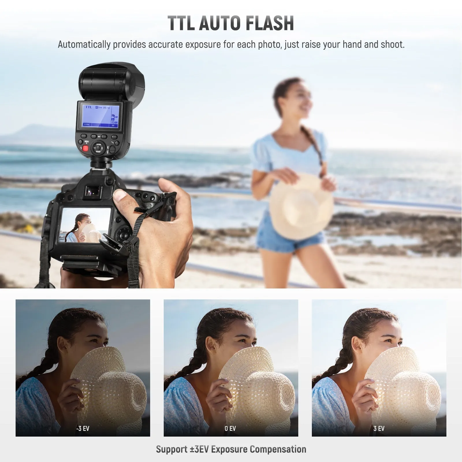 NEEWER Z1-S TTL Round Head Flash Speedlite With Magnetic Dome Diffuser