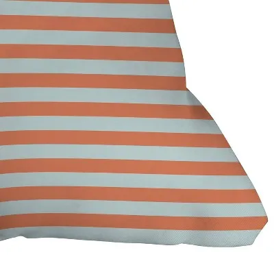 New - 16"x16" June Journal Beach Striped Throw Pillow Orange - Deny Designs