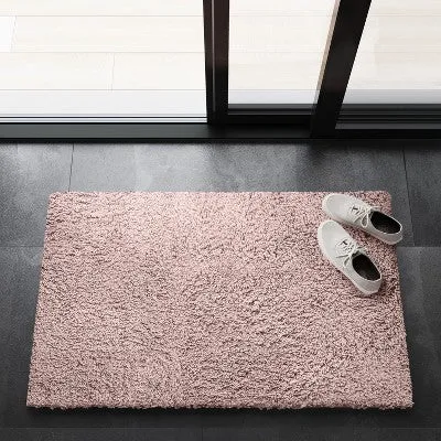 New - 2'6"x3'10" Washable Plush Shag Accent Rug Pink - Room Essentials