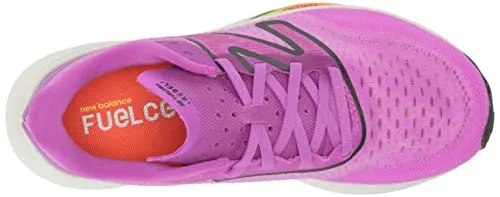 New Balance Women's FuelCell Rebel V3 Running Shoe, Cosmic Rose/Blacktop/Neon Dragonfly