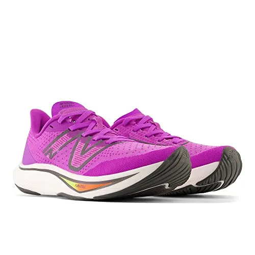 New Balance Women's FuelCell Rebel V3 Running Shoe, Cosmic Rose/Blacktop/Neon Dragonfly