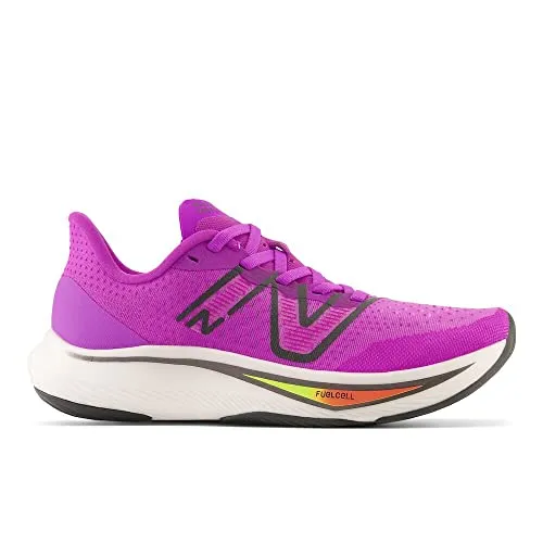 New Balance Women's FuelCell Rebel V3 Running Shoe, Cosmic Rose/Blacktop/Neon Dragonfly