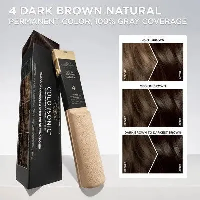 LOreal Paris Colorsonic Ammonia-Free Permanent Hair Color Cartridge - Dark Natural Brown 4 - Device Required