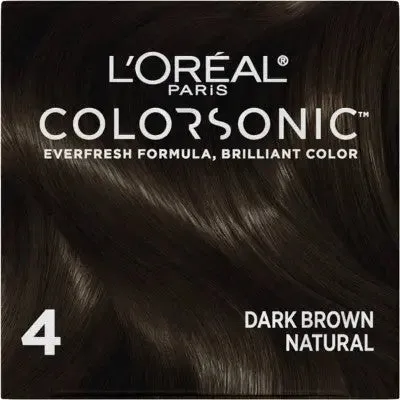 LOreal Paris Colorsonic Ammonia-Free Permanent Hair Color Cartridge - Dark Natural Brown 4 - Device Required